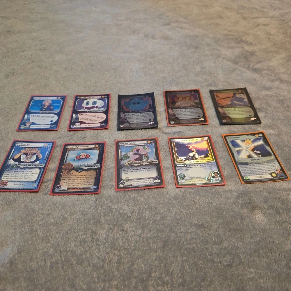 Dragon Ball Z TCG Card Lot 10pc Score Foil Holo Blue Swift Dodge Ki Build Up